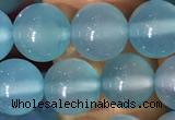 CAA5092 15.5 inches 8mm round sea blue agate beads wholesale