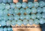 CAA5096 15.5 inches 16mm round sea blue agate beads wholesale