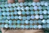 CAA5221 15.5 inches 8mm faceted round banded agate beads