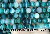 CAA5244 15.5 inches 12mm faceted round banded agate beads