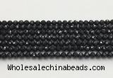 CAA5337 15.5 inches 6mm faceted round black onyx beads wholesale