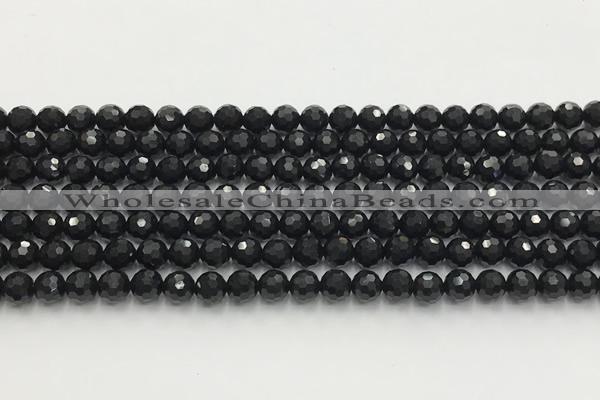 CAA5337 15.5 inches 6mm faceted round black onyx beads wholesale