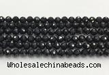 CAA5338 15.5 inches 8mm faceted round black onyx beads wholesale