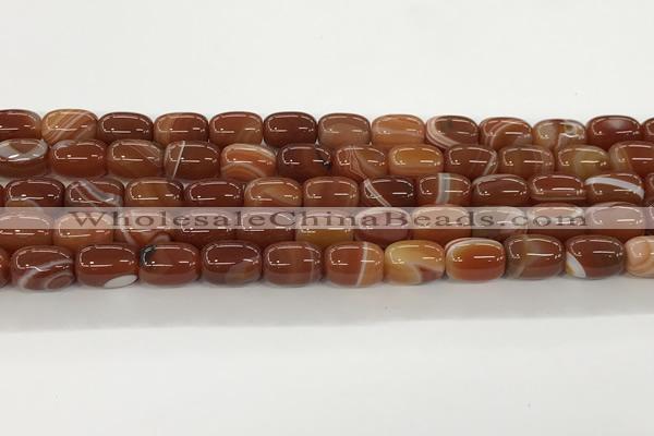 CAA5351 15.5 inches 10*14mm drum agate gemstone beads