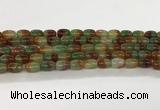 CAA5353 15.5 inches 10*14mm drum agate gemstone beads