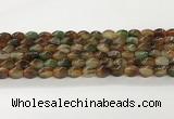 CAA5363 15.5 inches 8*12mm twisted rice agate gemstone beads