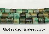 CAA5411 15.5 inches 15*15mm tube agate gemstone beads