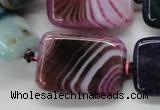 CAA546 15.5 inches 22*30mm rectangle dyed madagascar agate beads