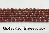 CAA5460 15.5 inches 8*12mm faceted rice agate beads