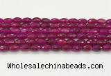 CAA5463 15.5 inches 8*12mm faceted rice agate beads