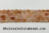 CAA5464 15.5 inches 8*12mm faceted rice agate beads