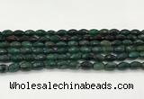 CAA5475 15.5 inches 8*12mm faceted rice agate beads