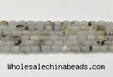 CAA5481 15.5 inches 8*12mm faceted rice agate beads