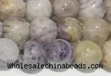 CAA5486 15 inches 6mm round purple flower stone beads