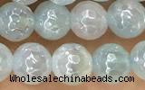 CAA5554 15 inches 6mm faceted round AB-color banded agate beads