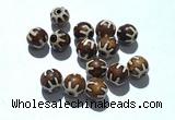 CAA5710 8mm round tibetan agate dzi beads wholesale