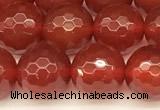 CAA5741 15 inches 8mm faceted round red agate beads