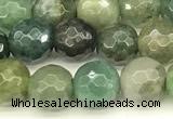 CAA5750 15 inches 6mm faceted round Indian agate beads