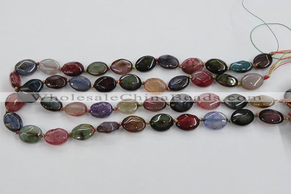 CAA577 15.5 inches 12*16mm faceted oval dragon veins agate beads