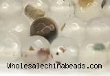 CAA5780 15 inches 6mm faceted round montana agate beads