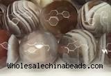 CAA5791 15 inches 8mm faceted round botswana agate beads