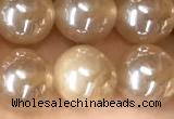 CAA5821 15 inches 8mm round AB-color agate beads