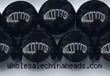 CAA5886 15 inches 10mm round black agate beads, 2mm hole