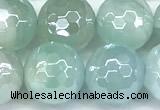 CAA6002 15 inches 10mm faceted round AB-color line agate beads