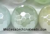 CAA6004 15 inches 14mm faceted round AB-color line agate beads