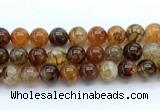 CAA6114 15.5 inches 12mm round dragon vein agate gemstone beads