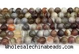 CAA6139 15 inches 8mm round Botswana agate beads wholesale