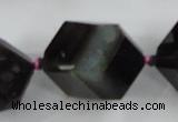 CAA620 15.5 inches 20*20mm faceted cube dragon veins agate beads