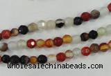 CAA706 15.5 inches 4mm faceted round fire crackle agate beads