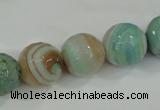 CAA725 15.5 inches 14mm faceted round fire crackle agate beads