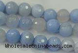 CAA737 15.5 inches 10mm faceted round blue lace agate beads wholesale