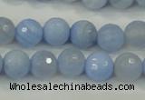 CAA738 15.5 inches 12mm faceted round blue lace agate beads wholesale