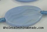 CAA744 15.5 inches 25*40mm oval blue lace agate beads wholesale