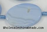 CAA745 15.5 inches 25*40mm oval blue lace agate beads wholesale