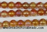 CAA869 15.5 inches 8mm round AB-color red agate beads