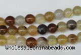 CAA890 15.5 inches 6mm round agate gemstone beads wholesale