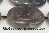 CAB1001 15.5 inches 20*30mm - 22*32mm nuggets purple agate gemstone beads