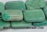 CAB29 15.5 inches 18*25mm rectangle green grass agate gemstone beads