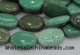 CAB30 15.5 inches 12*16mm oval green grass agate gemstone beads