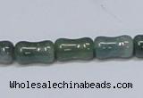 CAB395 15.5 inches 8*14mm bamboo shape moss agate gemstone beads