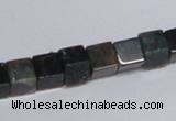 CAB397 15.5 inches 8*8mm cube moss agate gemstone beads wholesale