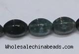 CAB423 15.5 inches 10*14mm faceted rice moss agate gemstone beads