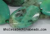 CAB43 15.5 inches 25*35mm faceted oval green grass agate beads