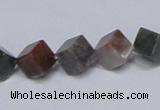 CAB442 15.5 inches 8*8mm inclined cube indian agate gemstone beads