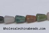 CAB446 15.5 inches 8*10mm faceted teardrop indian agate gemstone beads