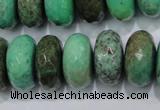 CAB46 15.5 inches 11*20mm faceted rondelle green grass agate beads